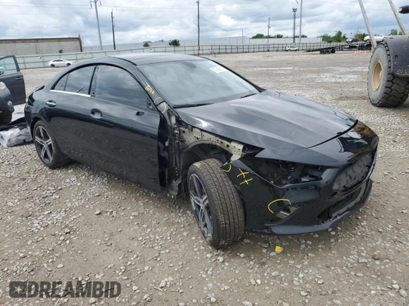 2021 Mercedes-Benz CLA 250 with VIN W1K5J4HB6MN149186, listed as a Copart auction lot 57349855 with 23,200 mi miles and Salvage title. Bid and sale history available at DreamBid. Image 4.