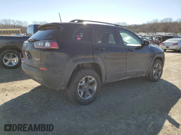 2019 Jeep Cherokee Trailhawk with VIN 1C4PJMBX8KD253401, listed as a Copart auction lot 46624245 with 79,627 mi miles and Salvage Title. Bid and sale history available at DreamBid. Image 3.
