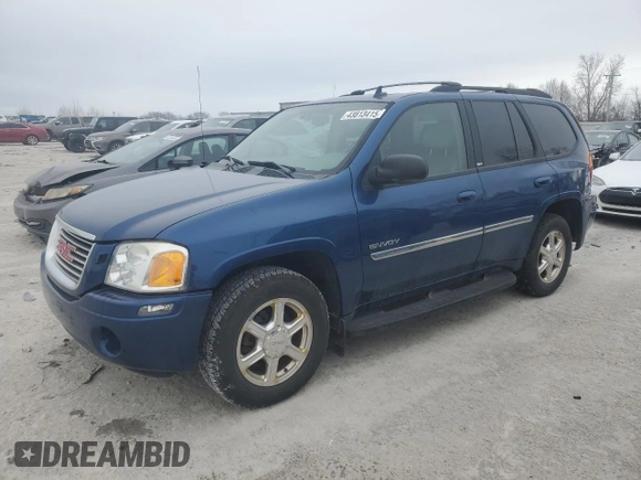 2006 GMC Envoy SLE with VIN 1GKDT13S662261761, listed as a Copart auction lot 43813415 with 206,745 mi miles and Clean Title. Bid and sale history available at carsss.com. Image 1.
