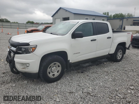 2020 Chevrolet Colorado 4WD Work Truck with VIN 1GCGTBEN4L1242360, listed as a Copart auction lot 58820455 with 29,208 mi miles and Salvage title. Bid and sale history available at DreamBid. Image 1.