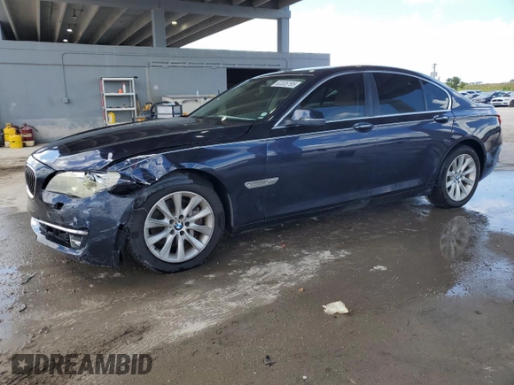 2013 BMW 7 Series 740i with VIN WBAYA6C58DC995008, listed as a Copart auction lot 62008795 with 95,974 mi miles and Salvage title. Bid and sale history available at DreamBid. Image 1.