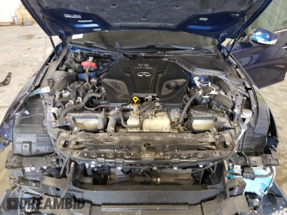 2019 Infiniti Q50 3.0t LUXE with VIN JN1EV7ARXKM593216, listed as a Copart auction lot 49495615 with 0 mi miles and Salvage Title. Bid and sale history available at carsss.com. Image 11.