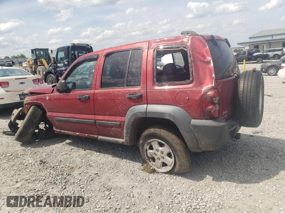 2007 Jeep Liberty Sport z VIN 1J4GL48K47W703637, wystawiony jako Copart lot #54362605 z przebiegiem 146 370 mil mil oraz Szkoda całkowita • Salvage title. Historia ofert i sprzedaży dostępna na DreamBid. Obrazek 2.