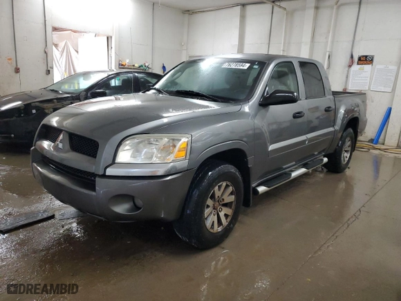 2008 Mitsubishi Raider LS with VIN 1Z7HC28KX8S572256, listed as a Copart auction lot 76278594 with 139373 miles and Salvage Title. Bid and sale history available at carsss.com. Image 1.