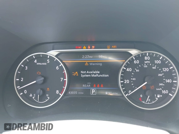 2021 Nissan Sentra SV with VIN 3N1AB8CV9MY261758, listed as a IAAI auction lot 39798014 with 43,035 mi miles and . Bid and sale history available at DreamBid. Image 16.