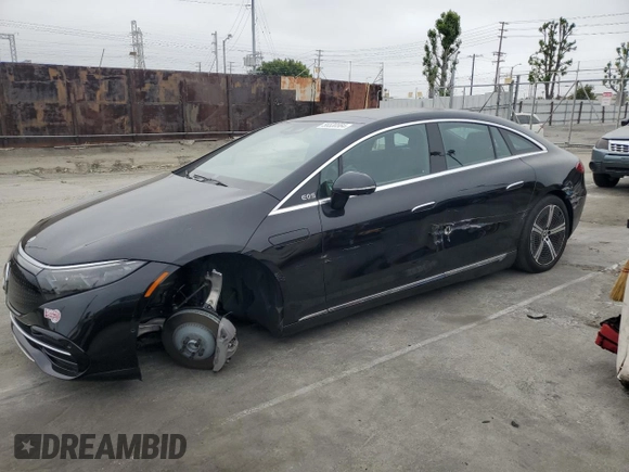 2022 Mercedes-Benz EQS with VIN W1KCG2DB2NA014313, listed as a Copart auction lot 56530564 with 22,789 mi miles and Salvage Title. Bid and sale history available at carsss.com. Image 1.