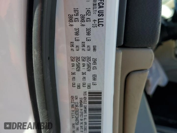 2015 Jeep Grand Cherokee Limited with VIN 1C4RJEBG3FC848750, listed as a Copart auction lot 48737345 with 173,222 mi miles and Salvage Title. Bid and sale history available at carsss.com. Image 15.