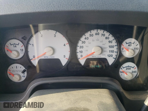 2008 Dodge Ram 2500 SLT with VIN 3D7KR28AX8G105617, listed as a Copart auction lot 82131614 with 160,487 mi miles and Salvage Title. Bid and sale history available at carsss.com. Image 9.
