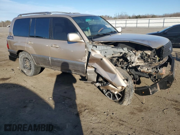 2000 Lexus LX 470 with VIN JT6HT00W2Y0120562, listed as a Copart auction lot 46861685 with 245,525 mi miles and Salvage Title. Bid and sale history available at DreamBid. Image 4.