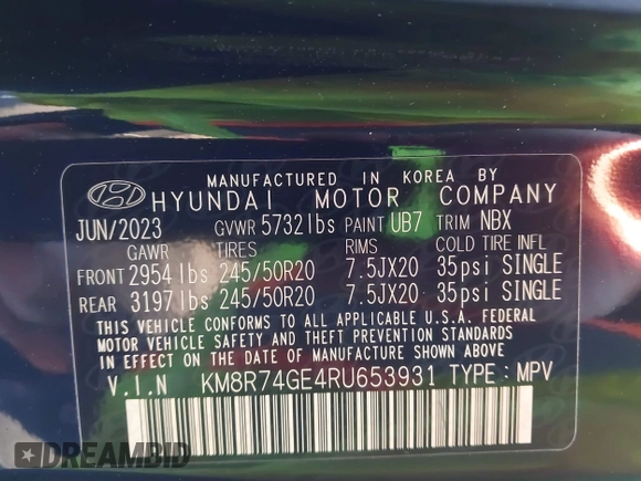 2024 Hyundai Palisade Calligraphy z VIN KM8R74GE4RU653931, wystawiony jako IAAI lot #41803590 z przebiegiem 25 374 mil mil oraz . Historia ofert i sprzedaży dostępna na DreamBid. Obrazek 9.