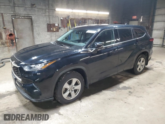 2020 Toyota Highlander L with VIN 5TDCZRBH8LS514044, listed as a Copart auction lot 53037635 with 49,001 mi miles and Salvage title. Bid and sale history available at DreamBid. Image 1.