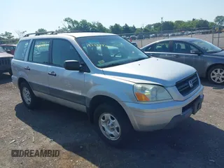 2005 Honda Pilot LX with VIN 2HKYF18125H572864, listed as a IAAI auction lot 42588468 with 107,926 mi miles and . Bid and sale history available at DreamBid. Image 1.