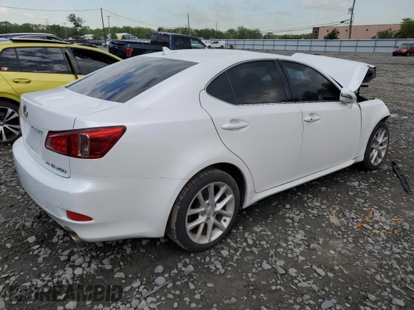 2012 Lexus IS 250 with VIN JTHCF5C29C5056935, listed as a Copart auction lot 55427425 with Not Provided miles and Clean Title. Bid and sale history available at DreamBid. Image 3.