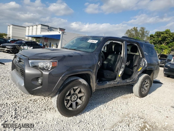 2023 Toyota 4Runner TRD Off Road Premium with VIN JTERU5JR9P6132909, listed as a Copart auction lot 46156475 with 16,742 mi miles and Salvage Title. Bid and sale history available at carsss.com. Image 1.