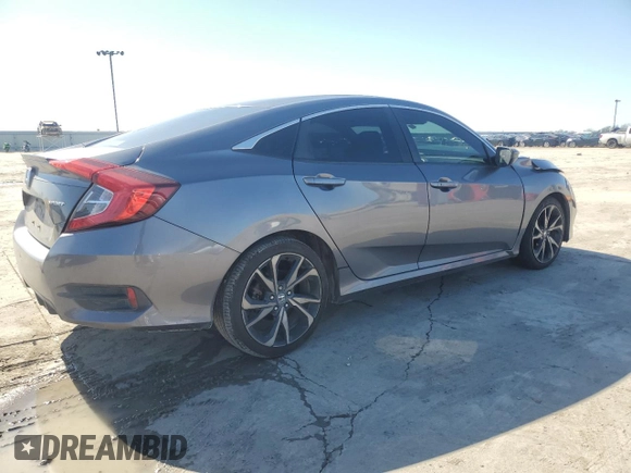 2020 Honda Civic Sedan Sport with VIN 2HGFC2F86LH505195, listed as a Copart auction lot 48663225 with 104,499 mi miles and Salvage Title. Bid and sale history available at carsss.com. Image 3.