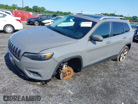 2021 Jeep Cherokee Limited with VIN 1C4PJMDX9MD177736, listed as a IAAI auction lot 42452851 with 62,430 mi miles and . Bid and sale history available at DreamBid. Image 18.