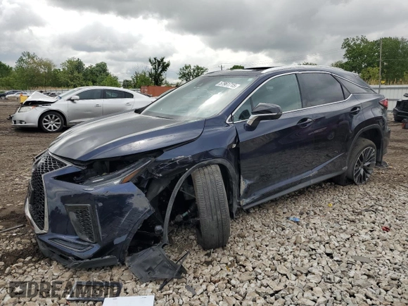 2021 Lexus RX 350 F Sport with VIN 2T2SZMDA1MC296579, listed as a Copart auction lot 57961715 with 40,336 mi miles and Salvage title. Bid and sale history available at DreamBid. Image 1.