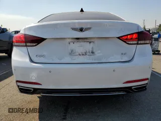 2018 Genesis G80 3.8L with VIN KMHGN4JE8JU262985, listed as a Copart auction lot 71065164 with 69,009 mi miles and Salvage Title. Bid and sale history available at carsss.com. Image 6.