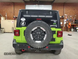 2021 Jeep Wrangler Unlimited Rubicon with VIN 1C4HJXFG3MW827572, listed as a Copart auction lot 50176465 with 33,293 mi miles and Salvage Title. Bid and sale history available at carsss.com. Image 6.