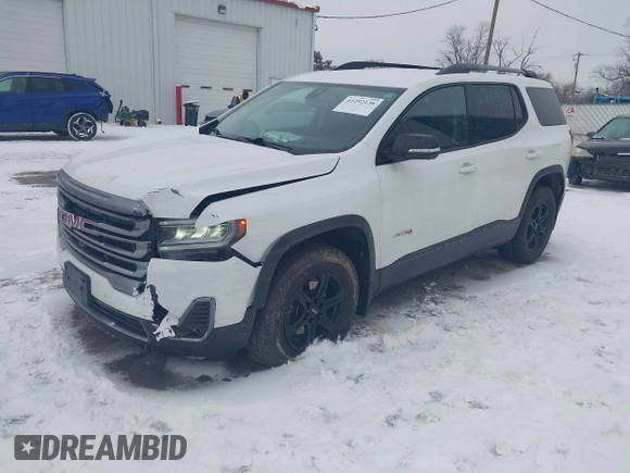 2021 GMC Acadia AT4 with VIN 1GKKNLLS7MZ218872, listed as a IAAI auction lot 41292136 with 41,332 mi miles and . Bid and sale history available at DreamBid. Image 2.