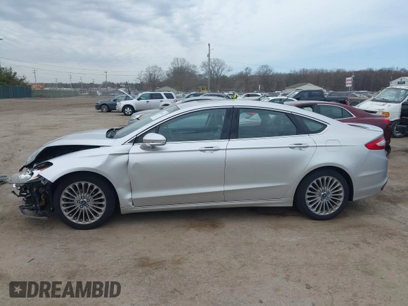 2013 Ford Fusion Titanium with VIN 3FA6P0K93DR260275, listed as a IAAI auction lot 42002127 with 126,751 mi miles. Bid and sale history available at carsss.com. Image 15.