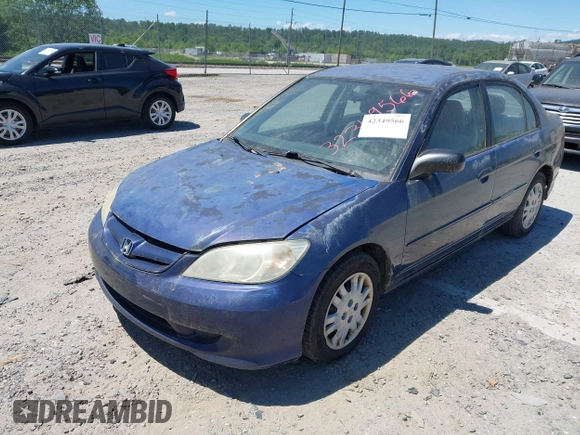 2004 Honda Civic LX z VIN 2HGES16554H605210, wystawiony jako IAAI lot #42349566 z przebiegiem 332 807 mil mil oraz . Historia ofert i sprzedaży dostępna na DreamBid. Obrazek 2.