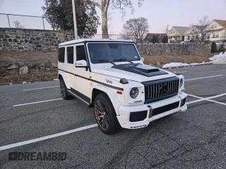2002 Mercedes-Benz G-Class with VIN WDCYR49E22X132146, listed as a Copart auction lot 46248815 with 208,917 mi miles and Salvage Title. Bid and sale history available at carsss.com. Image 1.