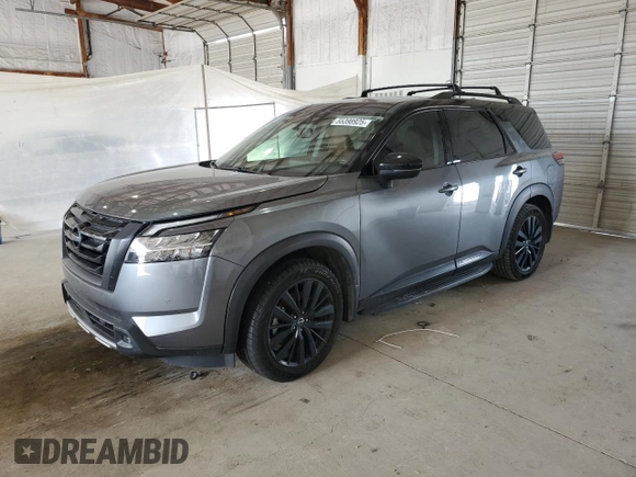 2022 Nissan Pathfinder Platinum with VIN 5N1DR3DK0NC215464, listed as a Copart auction lot 55398925 with 85,302 mi miles and Salvage title. Bid and sale history available at DreamBid. Image 1.