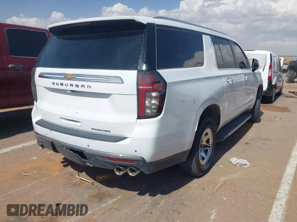 2023 Chevrolet Suburban Premier with VIN 1GNSKFKDXPR264328, listed as a IAAI auction lot 42349298 with Not provided miles and . Bid and sale history available at DreamBid. Image 4.