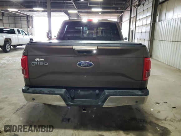 2015 Ford F-150 XLT with VIN 1FTEW1EG4FKD01433, listed as a Copart auction lot 58144465 with 102,059 mi miles and Salvage title. Bid and sale history available at DreamBid. Image 6.