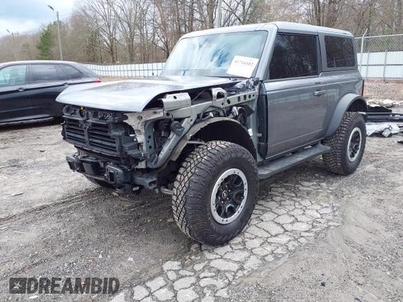 2023 Ford Bronco with VIN 1FMDE5CP2PLC03002, listed as a IAAI auction lot 41716102 with 23,529 mi miles. Bid and sale history available at carsss.com. Image 19.
