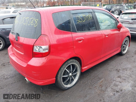 2008 Honda Fit Sport z VIN JHMGD386X8S062209, wystawiony jako IAAI lot #41580183 z przebiegiem Nie podano mil oraz . Historia ofert i sprzedaży dostępna na DreamBid. Obrazek 4.