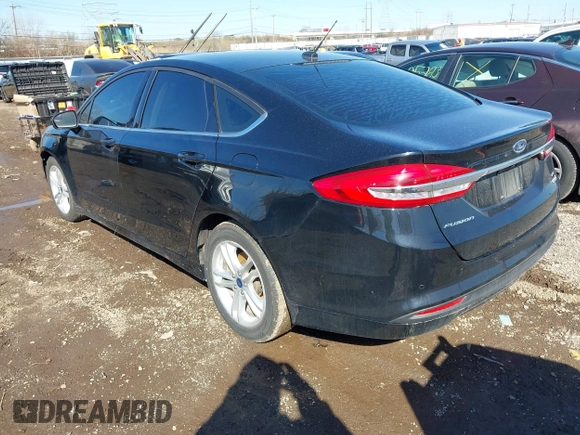 2018 Ford Fusion SE with VIN 3FA6P0HD8JR201925, listed as a IAAI auction lot 41828166 with 144,385 mi miles. Bid and sale history available at carsss.com. Image 3.