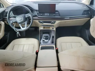 2021 Audi Q5 Premium Plus with VIN WA1BAAFY1M2041783, listed as a Copart auction lot 48196285 with 0 mi miles and Salvage Title. Bid and sale history available at carsss.com. Image 8.