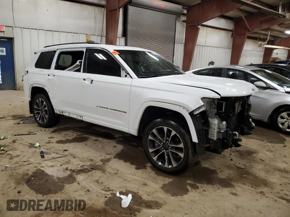 2022 Jeep Grand Cherokee Overland with VIN 1C4RJKDG3N8551460, listed as a Copart auction lot 51510745 with Not provided miles and Salvage title. Bid and sale history available at DreamBid. Image 4.