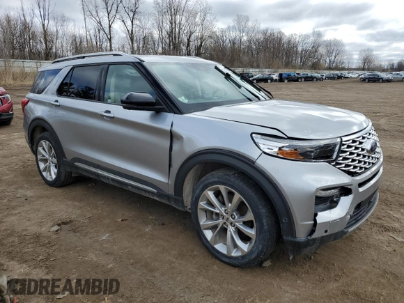 2021 Ford Explorer Platinum with VIN 1FM5K8HCXMGB63695, listed as a Copart auction lot 52802925 with 42,766 mi miles and Salvage Title. Bid and sale history available at carsss.com. Image 4.
