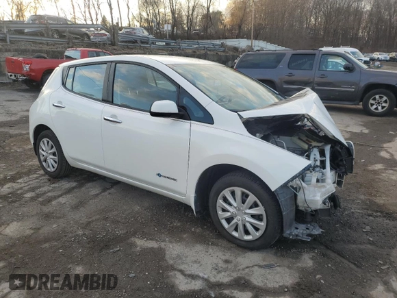 2015 Nissan LEAF SL with VIN 1N4AZ0CP6FC312470, listed as a Copart auction lot 45994925 with Not provided miles and Non repairable. Bid and sale history available at DreamBid. Image 4.