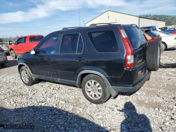 2005 Honda CR-V EX SE with VIN JHLRD789X5C056060, listed as a Copart auction lot 46157125 with 0 mi miles and Salvage Title. Bid and sale history available at carsss.com. Image 2.