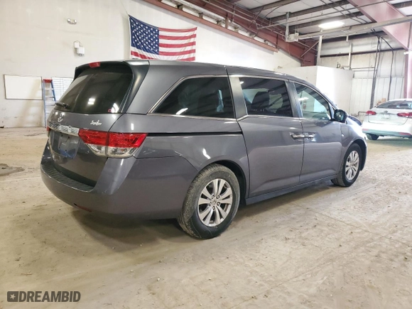 2015 Honda Odyssey EX-L with VIN 5FNRL5H69FB131992, listed as a Copart auction lot 49485445 with 110,031 mi miles and Clean Title. Bid and sale history available at carsss.com. Image 3.