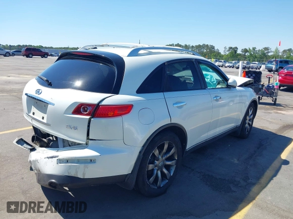 2004 Infiniti FX with VIN JNRBS08W34X402717, listed as a IAAI auction lot 42051750 with 267,390 mi miles and . Bid and sale history available at DreamBid. Image 4.
