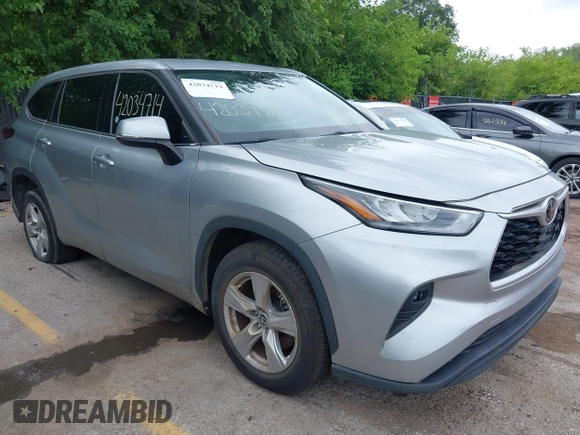 2020 Toyota Highlander LE with VIN 5TDZZRAH6LS027761, listed as a IAAI auction lot 42034714 with 90,546 mi miles and . Bid and sale history available at DreamBid. Image 1.