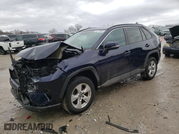 2020 Toyota RAV4 XLE with VIN 2T3P1RFV5LC086345, listed as a Copart auction lot 47277045 with 82,750 mi miles and Salvage Title. Bid and sale history available at DreamBid. Image 1.