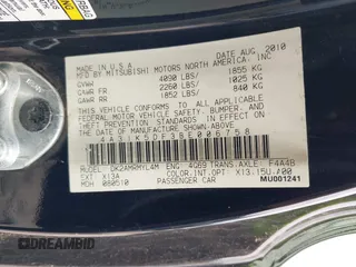 2011 Mitsubishi Eclipse GS with VIN 4A31K5DF3BE006758, listed as a IAAI auction lot 41292958 with Not Provided miles and . Bid and sale history available at carsss.com. Image 9.