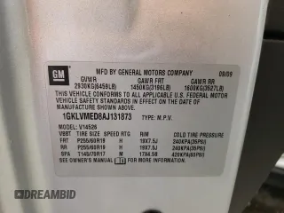 2010 GMC Acadia SLT1 с VIN 1GKLVMED8AJ131873, выставлен на аукционе Copart как лот 56708865 с пробегом 210 175 миль миль и Чистый • Clean title. История ставок и продаж доступна на DreamBid. Изображение 13.