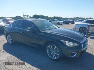 2020 Infiniti Q50 EDITION 30 with VIN JN1EV7APXLM206065, listed as a IAAI auction lot 41780522 with 43,558 mi miles and . Bid and sale history available at carsss.com. Image 1.