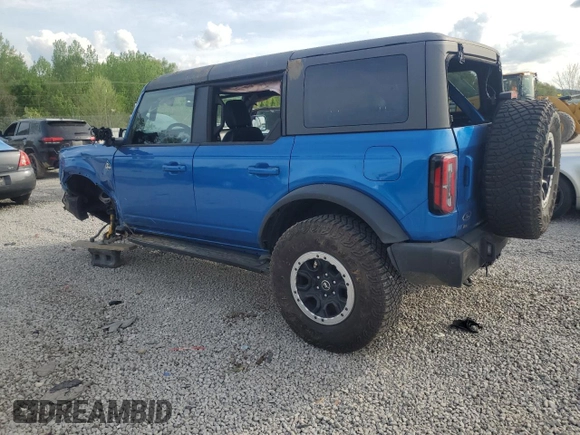 2023 Ford Bronco with VIN 1FMEE5DP3PLC10866, listed as a Copart auction lot 54316255 with 24,205 mi miles and Salvage title. Bid and sale history available at DreamBid. Image 2.