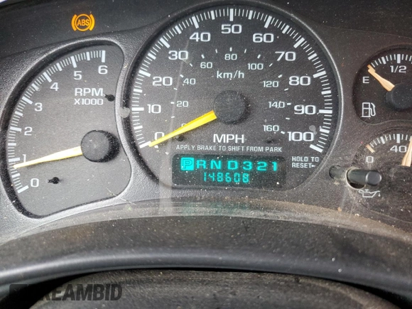 2001 Chevrolet Silverado 1500 LS with VIN 1GCEK19T51E153223, listed as a Copart auction lot 52352725 with 148,608 mi miles and Salvage Title. Bid and sale history available at carsss.com. Image 9.