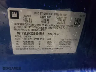 2016 GMC Sierra 1500 with VIN 1GTV2LEH2GZ424592, listed as a Copart auction lot 86560674 with 70,958 mi miles and Salvage Title. Bid and sale history available at carsss.com. Image 13.