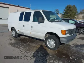 2007 Ford Econoline Cargo Commercial with VIN 1FTNE14W47DB31284, listed as a IAAI auction lot 41547430 with 85,413 mi miles and . Bid and sale history available at DreamBid. Image 1.