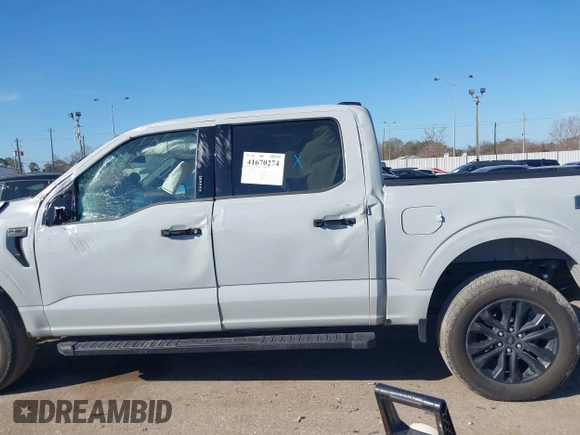 2024 Ford F-150 XLT with VIN 1FTFW3L57RFB09230, listed as a IAAI auction lot 41670274 with 13,614 mi miles. Bid and sale history available at carsss.com. Image 15.